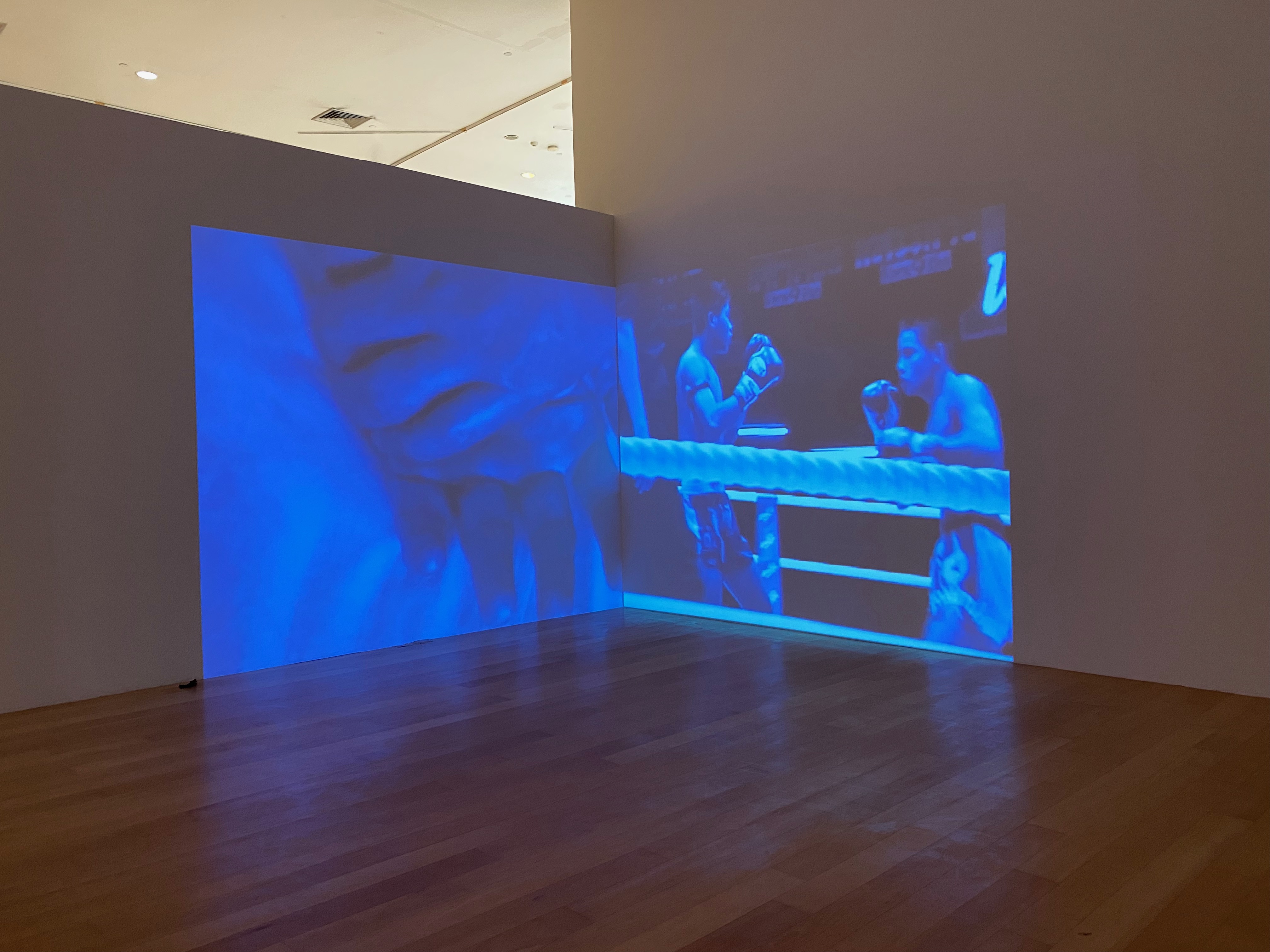 projected video onto wall