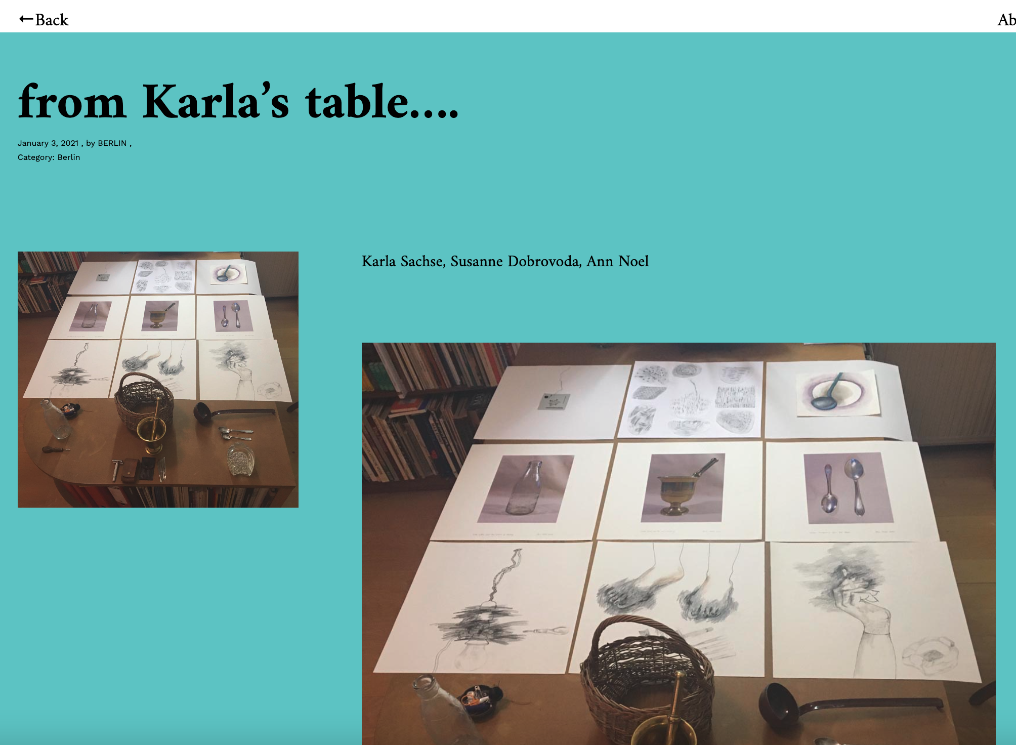 Karla's table in Berlin for Gatherings 2020