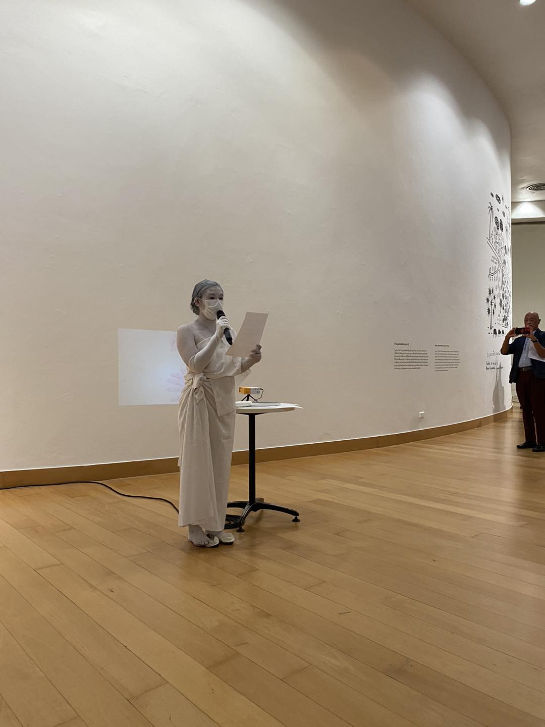 woman dressed in white