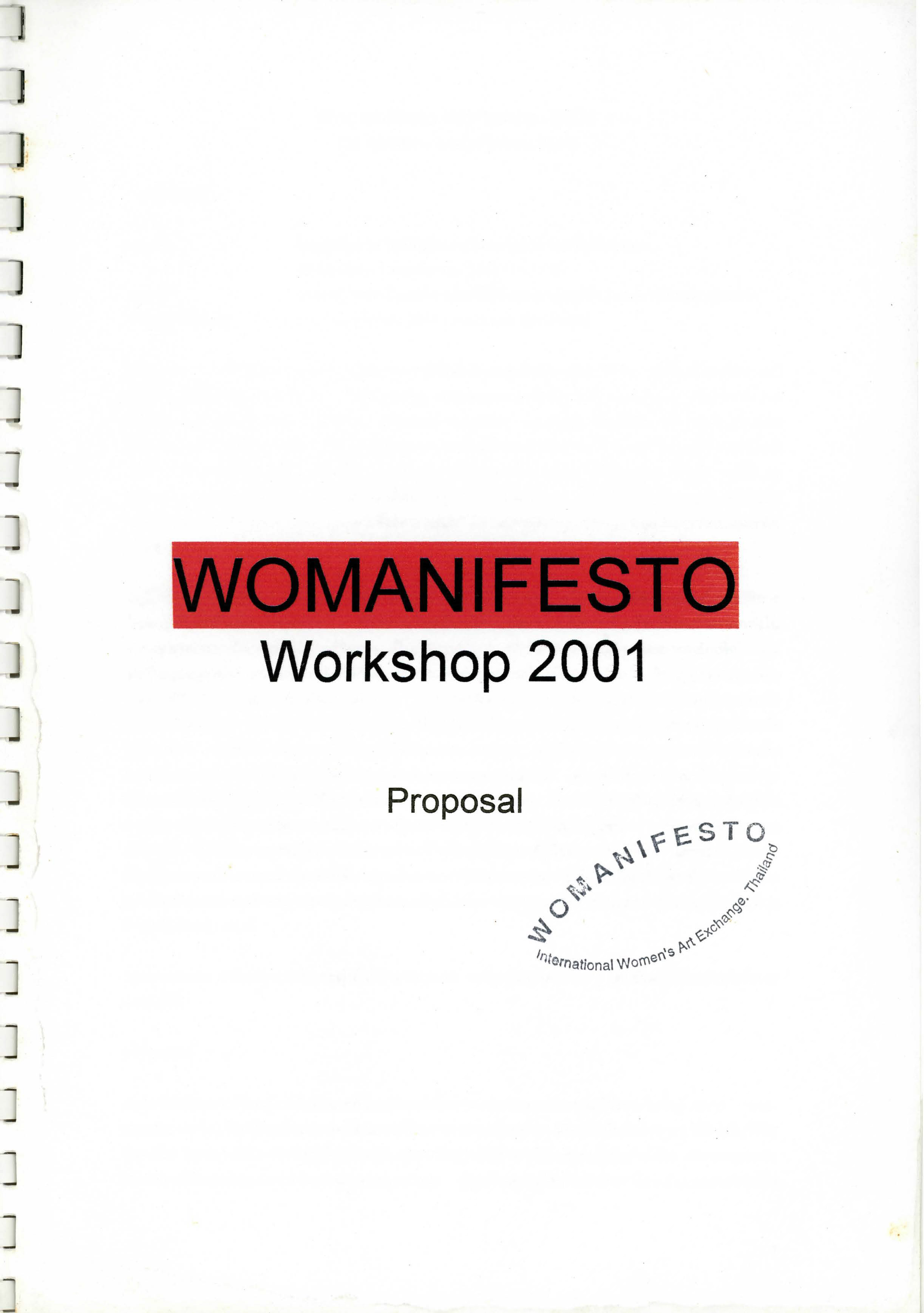 Womanifesto Workshop 2001 Proposal and Selected Press Clippings