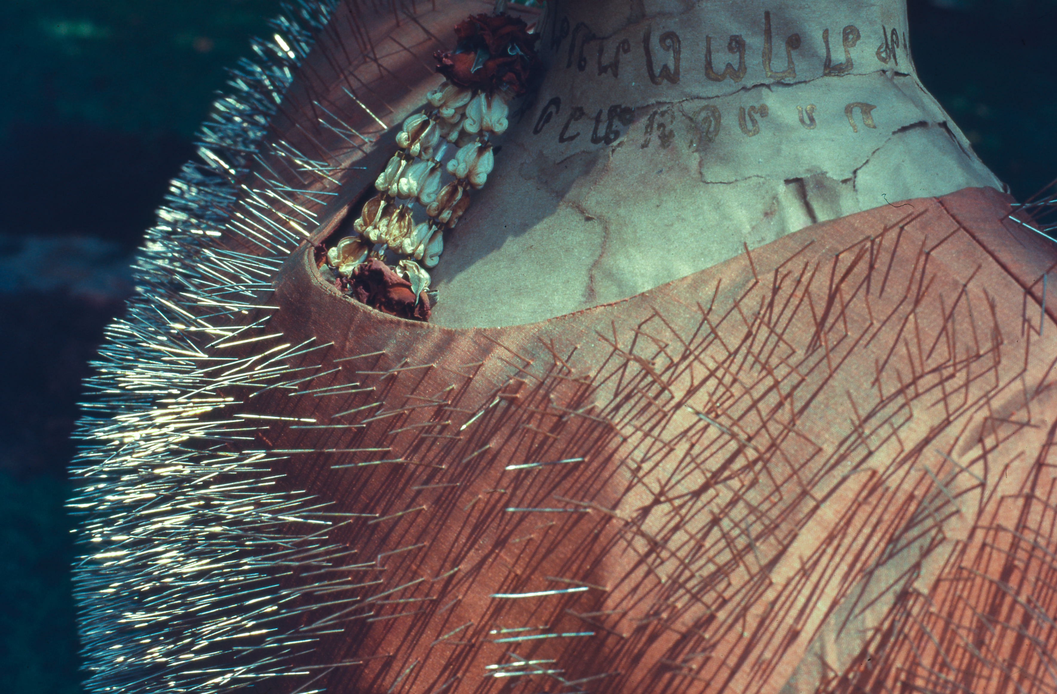 Thai Silk and Pins — Detail (Set of 2 Photographs)