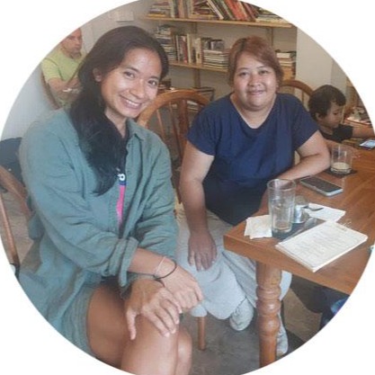 Eisa Jocson and Citra Sasmita meeting at a cafe in Ubud