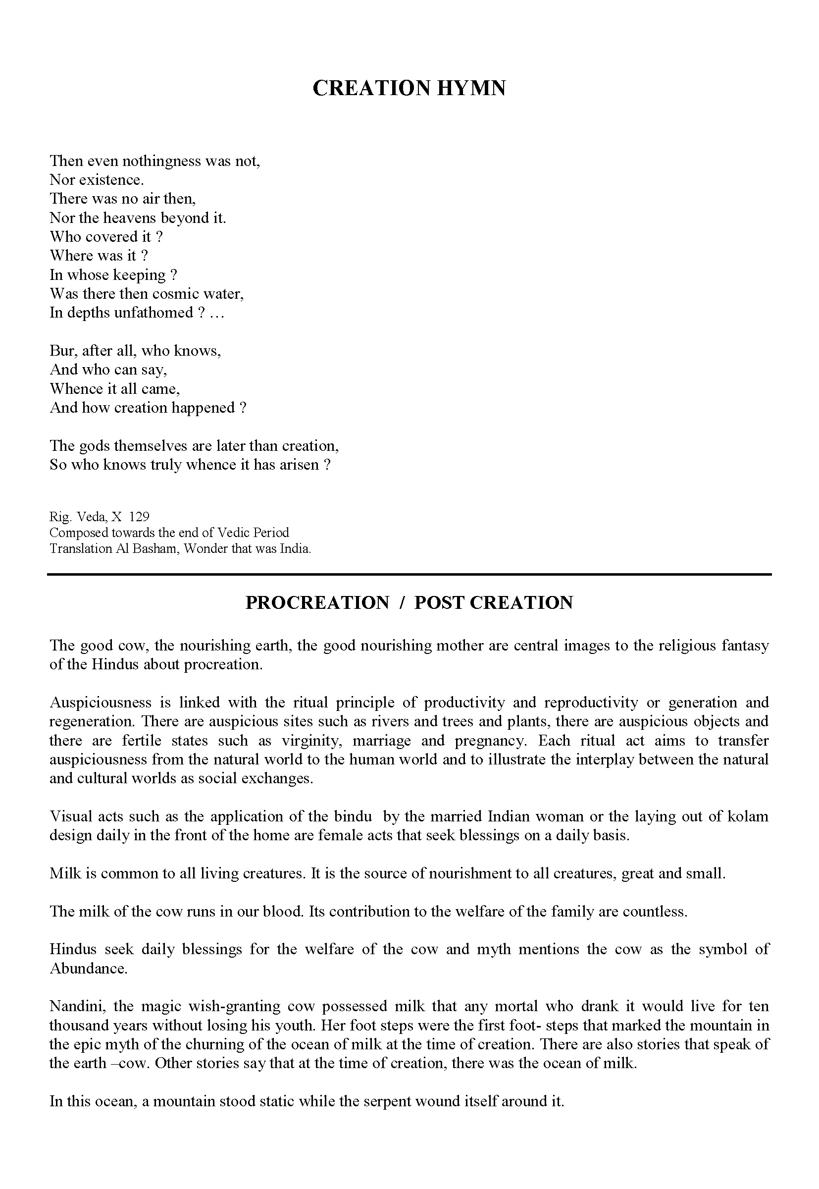 Creation Hymn and Artist Statement by Shalini Patel