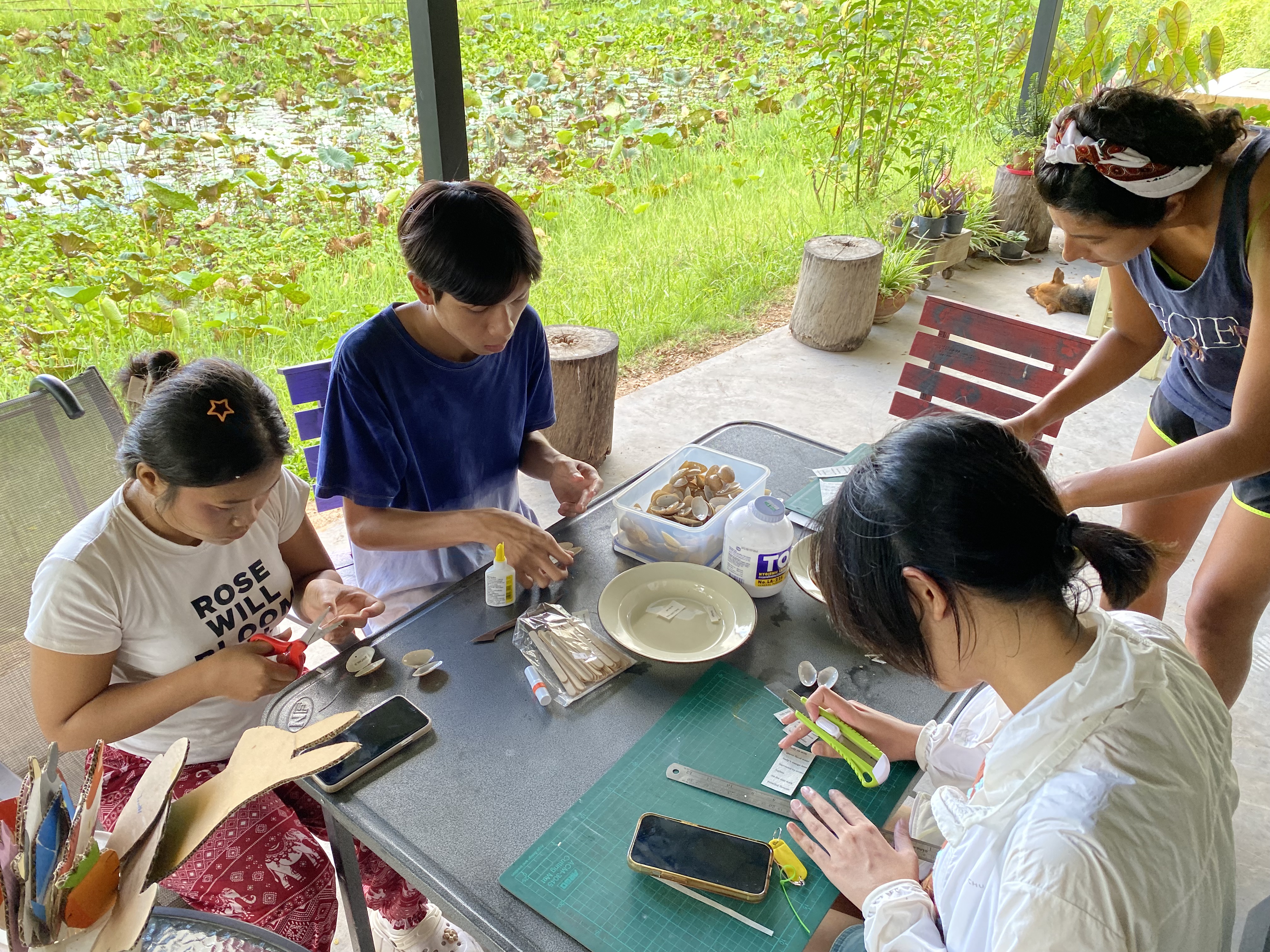 Interns at Open Studio Day & School Workshop at Baan Womanifesto 2025