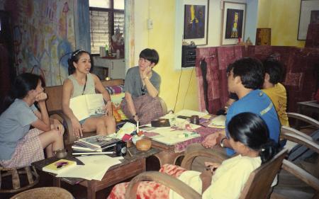 Preparation for Womanifesto II at Studio Xang (Set of 2 Photographs)