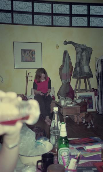 Visit from Inge Brokska, Regine Hellwif Schumid, etc. at Studio Xang (Set of 7 Photographs)