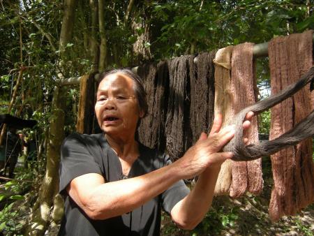 Pan Parahom’s Textiles with Plant-based Dyes (Set of 2 Photographs)