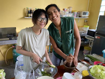 Interns at Open Studio Day &amp; School Workshop at Baan Womanifesto 2025