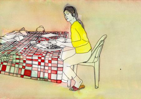 Lena Eriksson Drawing for Womanifesto at Sharjah Biennale_9 papayasalat_A4